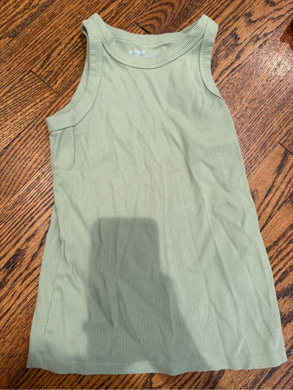 Cat & Jack Olive Ribbed Crew Tank